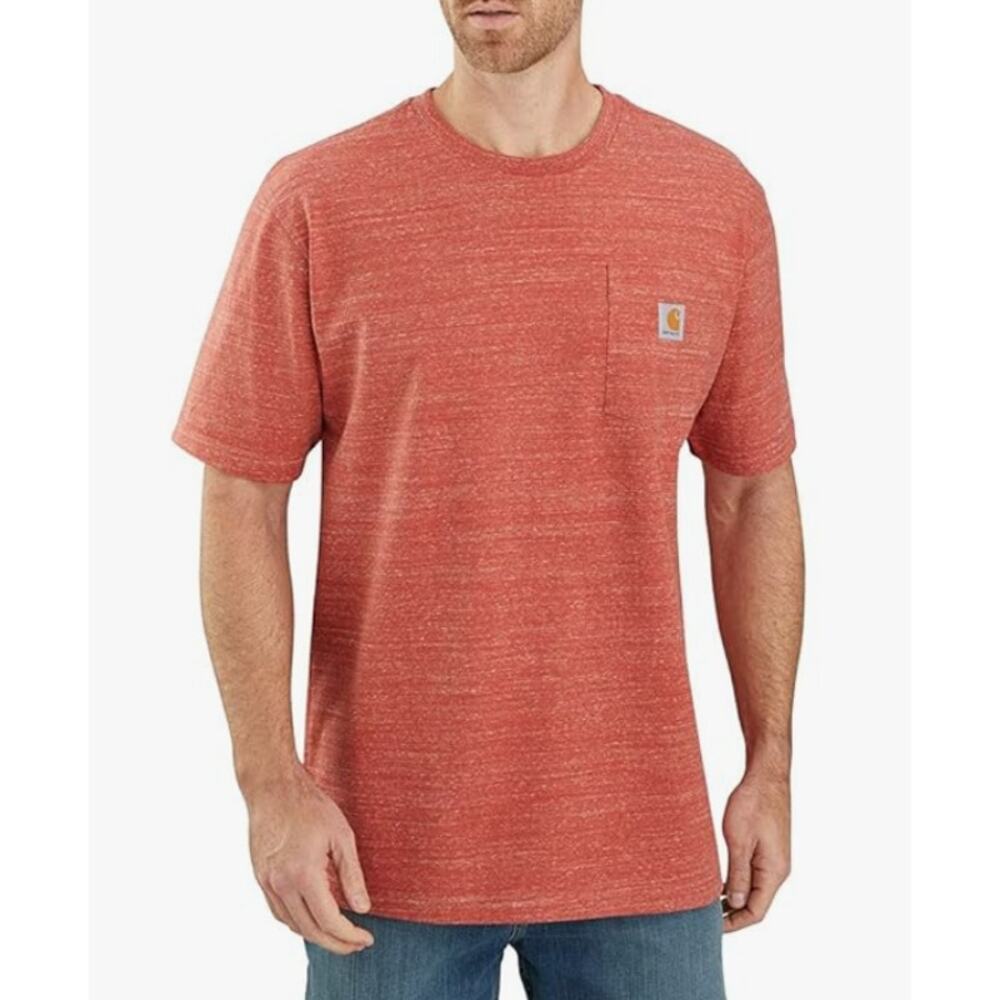 Carhartt Men's Red Heather K87 Loose Fit Pocket T-Shirt -‎ Size XL